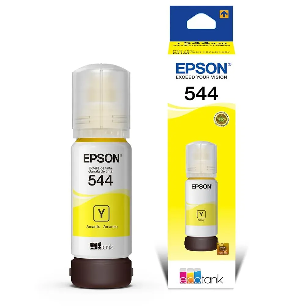 TINTA EPSON T544 AMARILLA 65ML PARA L1110/L1210/L1250/L3110/L3150/L3160/L3210/L3250/L3251/L3260/L5190/L5290